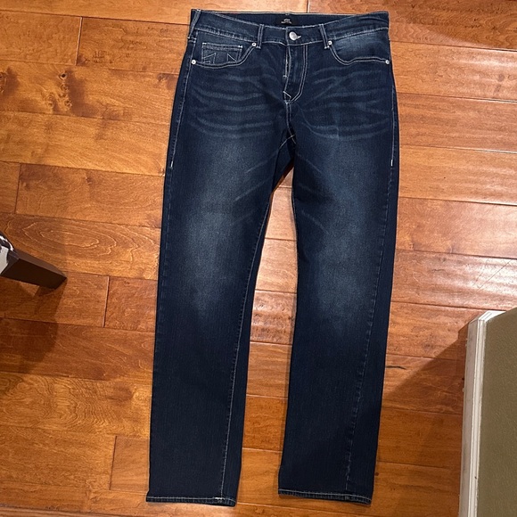 True Religion Ricky relaxed straight Dark Indigo Jeans 34x33.5 - Picture 1 of 13